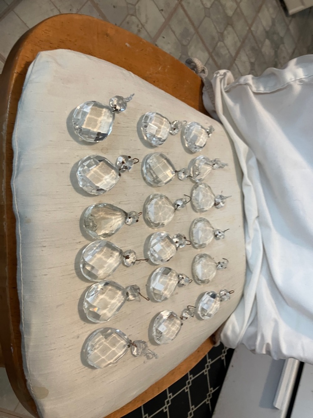 Crystal Chandelier 2” pieces. Set of 18. All perfect condition